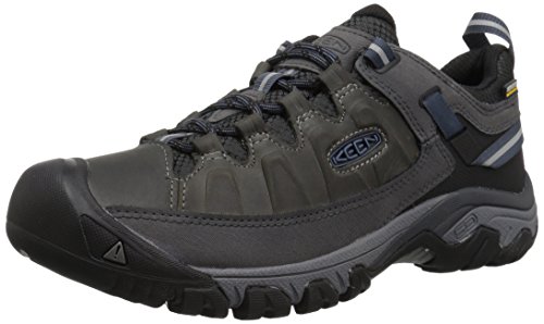 KEEN Men's Targhee III WP Hiking Shoe, Steel Grey/Captains Blue, 10 M US
