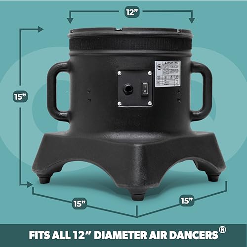 LookOurWay Air Dancers Wacky Waving Inflatable Tube Guy Blower - 1/2 HP Weather-Resistant Air Blower for Inflatable Tube Man - Fits 12 Inch Diameter Sky Dancer Puppet Attachments