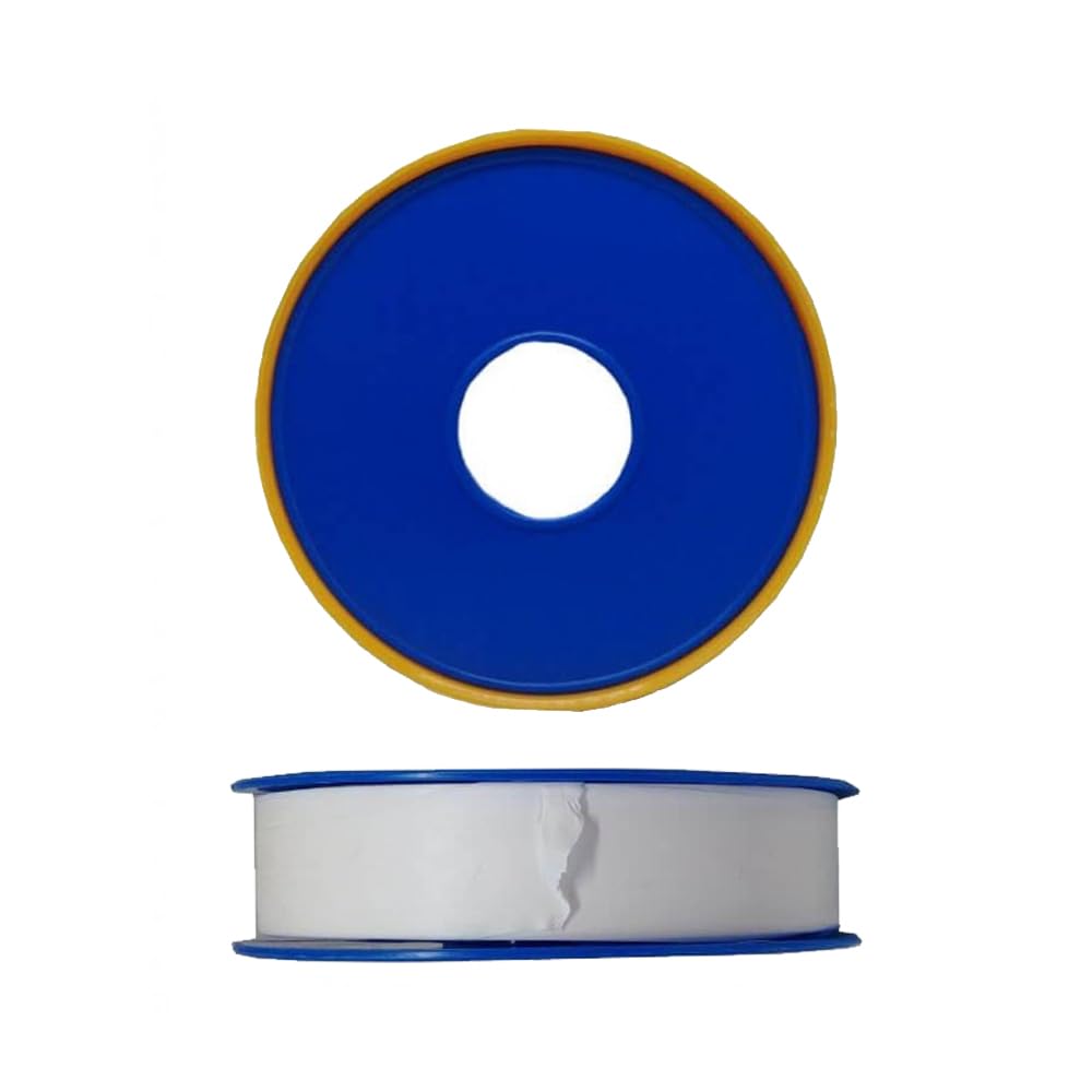 RIEGOPRO Cinta de Teflón Profesional | Rollo PTFE para Sellado de Roscas, Tuberías y Sistemas de Riego | Alta Densidad, Resistente a Corrosión y Presión (Grande(Rollo de 50m y 19mm de ancho))