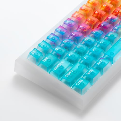 Teclas para teclado mecánico de 119 piezas traslúcidas compatibles con Cherry y Gateron MX