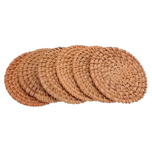 Sous-verres en rotin tressés main avec support chic - 6