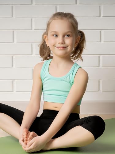 Image of Geyoga 6 Pieces Girls Dance Tank Top Racerback Crop Top Sleeveless Dance Outfit for Ballet Hip Hop Athletic Wear