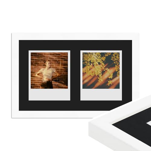 WANDStyle Moldura de fotos Polaroid branca, para 2 fotos instantâneas, de madeira, de estilo moderno, para pendurar, Made in Germany - H950