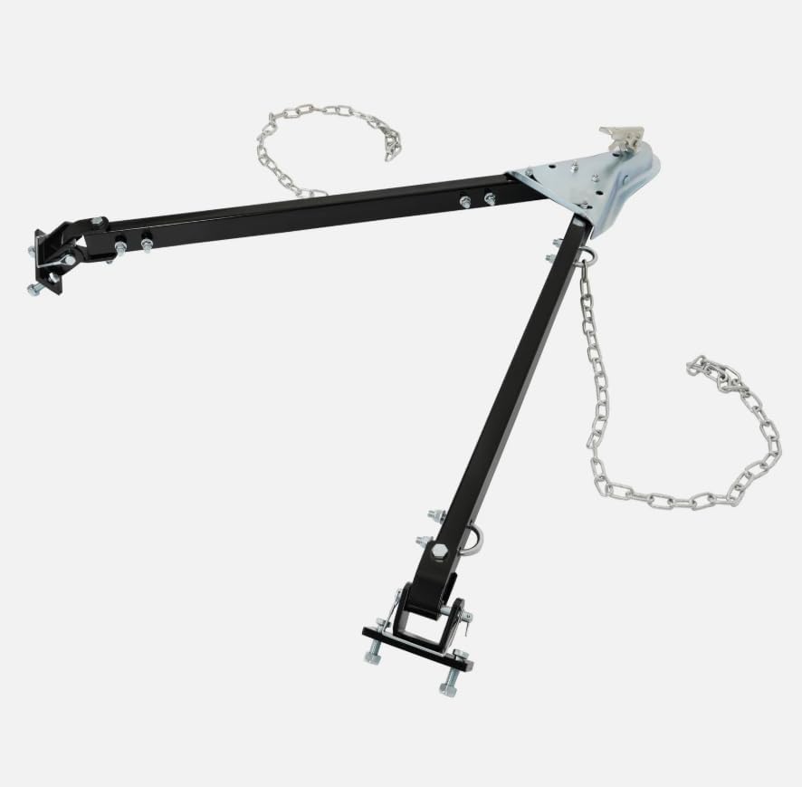 Adjustable 5000lbs RV Tow Bar Flat Dinghy Towing Fit 2'' Ball Hitch, Replacement for Trailer OEM