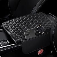 Mittelkonsole Auto Armlehnenschoner,Microfiber Leder Auto Armlehnen Polster Mittelkonsolenabdeckung mit 2 Aufbewahrungstasche Universelle Auto Zubehör Innenraum Armlehnenabdeckung für Mittelarmlehne