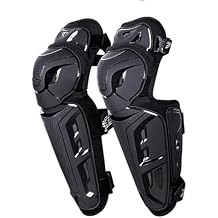 Scoyco Motorcycle Knee Shin Guard Pads for Men Anti-Slip 2 in 1 Protector Adjustable Motocross Knee Protection Armor Racing Protective Gear Large Scale Protection