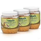 Eggersmann volaris 3 x 350 g de mantequilla de cacahuete premium para aves silvestres, alimentos grasos ricos en calorías, mantequilla de cacahuete, pájaros, en plástico, cristal (3 x 350 g, natural)