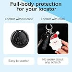 Tracker Tags-4 Pack and 4 Free Leather Keychain Holder (Christmas Series) Work with Apple Find My (iOS Only), Bluetooth Tracker Key Finder, Replaceable Battery Smart Tag for Keys, Wallet, Luggage etc - Image 4