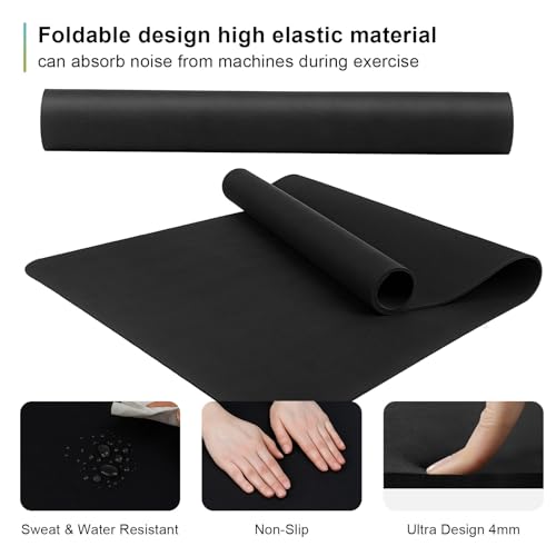 Treadmill Mat, Exercise Equipment Mat, Heavy-Duty Protective Floor Mat for Under Stationary Bike, Spin Bike, Non-slip, Noise Reduction (120x60cm) - Image 6