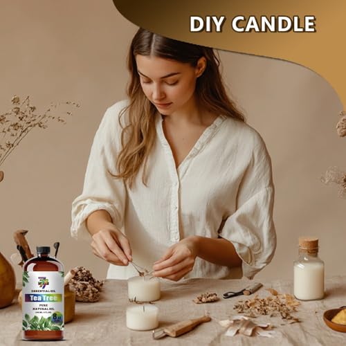 Image of Tea Tree Essential Oil for Diffuser Massage Candles 8 fl oz