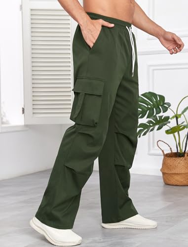 ZAFUL Men's Casual Cargo Joggers Pants Workout Elastic Waist Stretch Sweatpants Techwear Pants2