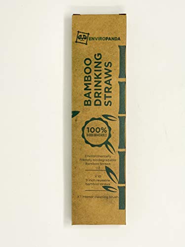 Pitillos de bambú biodegradables 9 pulg 10 unidades miniatura 2