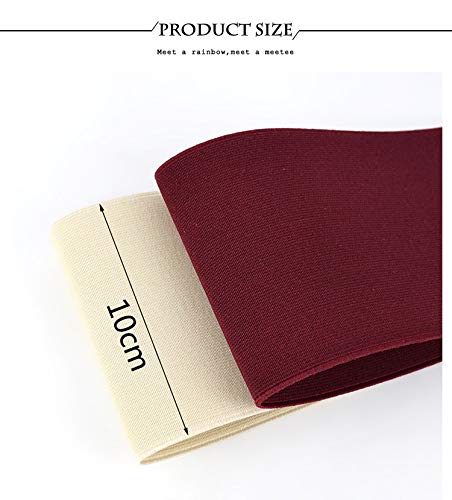 2 Yards Double-Sided Elastic 4 Inch Wide 1.4Mm Thick-Thick Rubber Band Elastic Tape For Clothing Waist Accessories Sewing Lace Trim Waist Band Garment Accessory-Elastic Stretchy Band Diy Dress Clothes #TOP3
