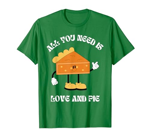 All You Need Is Love And Pie Camisa Retro 70s Cartoon Kids Camiseta