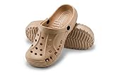 ESTRO Zuecos Sanitarios Mujer Goma - Unisexo Zapatillas Casa Verano Hombre Zuecos Mujer Goma Ligero A78 (38 EU, Marrón Claro)