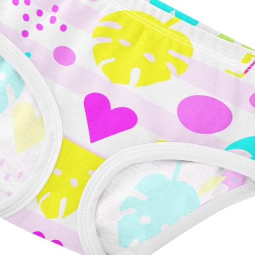 Toddler Girls Underwear 2t Cotton Girl Panties Cute Fun Print Briefs Girls Undies Pink Flamingos Tropical4