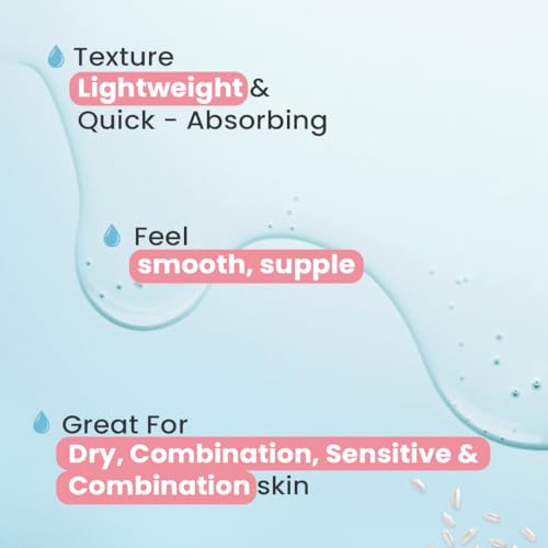 Glamveda Korean Rice & Ceramide Vitalizing Face Serum Skin Barrier Building, Nourishing, Brightens Skin | For Dry, Sensitive & Combination | No Paraben | 30ml