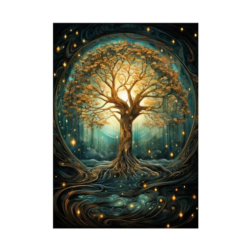 Impression sur toile arbre de vie pour habiller un mur vide sans cadre