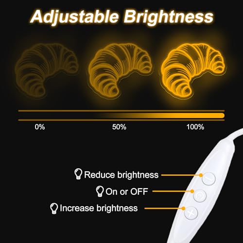 Image of Croissants Neon Sign Bread Bakery Neon Lights Croissant Baking LED Light
