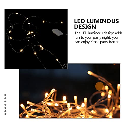 6pcs pequena corda de corda de presente de presente decoração de luz de decoração de natal