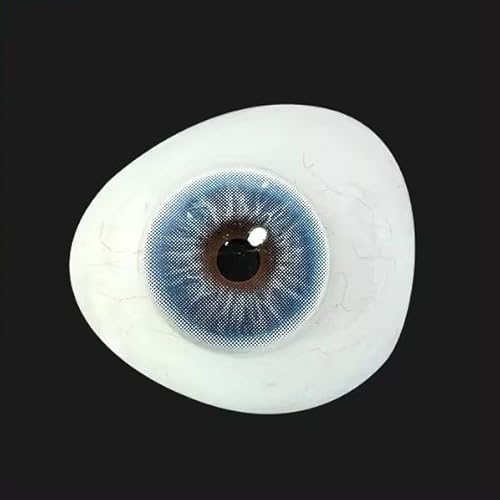 Kontaktlinsen farbig ohne Stärke blau | farbige blaue Jahreslinsen | weiche Linsen | 2 Stück Farblinsen + Linsenbehälter | 0.0 Dioptrien | natürliche Farben | Charmiga Caribbean Blue