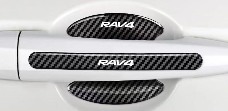 RAV4 ドアハンドル プロテクター 車 ドアガード RAV4 PHV XA50系 全シリーズ対応 最新型 カーボン調 車のドアハンドルの傷保護フィルム 車ドアガードステッカー 車体塗装保護 キズ防止 車のドアノブガード保護 8ピース (RAV4) [並行輸入品]