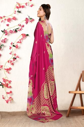 Image of MIRCHI FASHION Saree for Woman Chiffon Tie Dye Printed | Lightweight Daily Wear Women's Sari with Unstitched Blouse Piece (Available in 10 Colors)