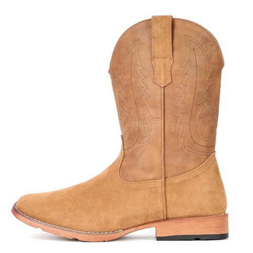 Image of IUV Cowboy Boots for Men Suede Square Toe