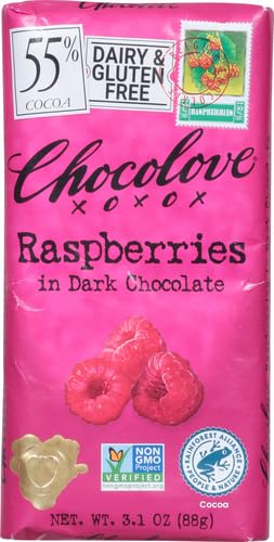 Chocolove Xoxo Raspberries In Dark Chocolate Bar -- 3.1 Oz - Thumbnail 4