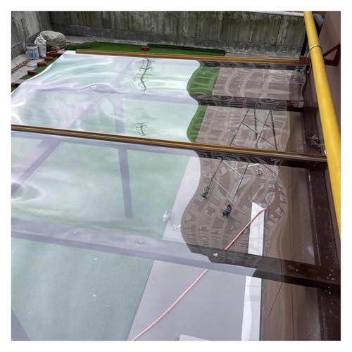 Planchas de Policarbonato Protección UV Paneles de Techo Transparente Impermeable Invernadero Planchas for Techos, Cocheras, Solarios(0.6x15m/2x49.2ft)