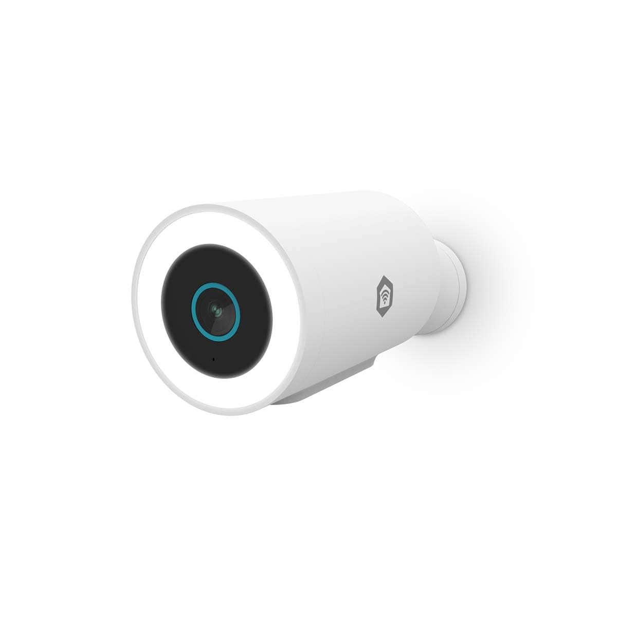 NEDIS Smart Wi-Fi Outdoor Camera with Spotlight, 3MP Full HD 1296p, Motion Sensor, Colour Night Vision, 2-Way Audio, Cloud or microSD Storage, Works with Alexa & Google Home – White
