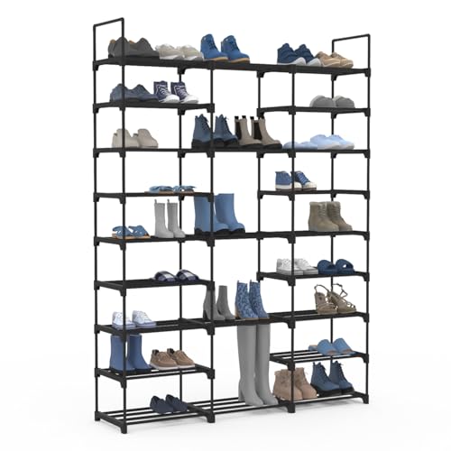 IDMarket – Estantería Range Zapatos, 50 pares modulable Maxi capacidad, color negro