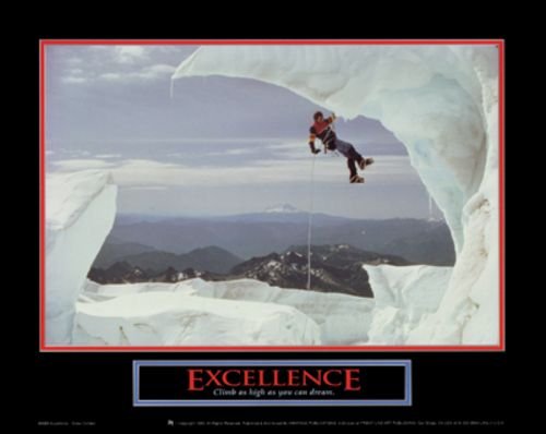 Excellence Snow Climber Poster Print (10 x 8)