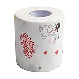 Honseadek Papel higiénico con patrón navideño con diseño de Papá Noel, decoración festiva de baño para el hogar, cafetería, tienda o restaurante, papel de seda blanco de 24 m para uso navideño (F)
