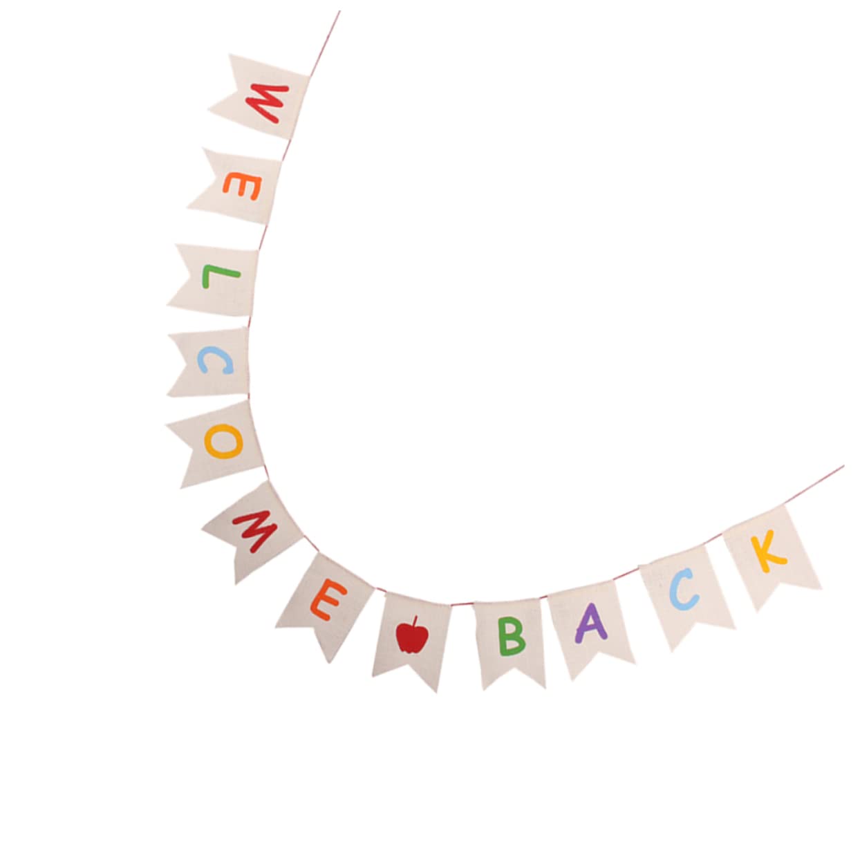 Cabilock 3 Pz Tirare La Bandiera Stendardo Di Iuta Banner Di Benvenuto Per Le Decorazioni in Classe Decorazione Domestica Della Stamina Bandiera Del Ghirlanda Cartone Animato Ufficio