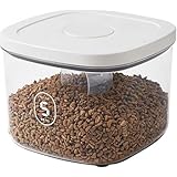 Xiraivke自動排気付き真空式ペットフード保存容器 大容量密閉タンク ドッグフード・キャットフード用 ワンタッチ操作 防潮・防虫・酸化防止 計量カップ付属 家庭用 ペット用品​