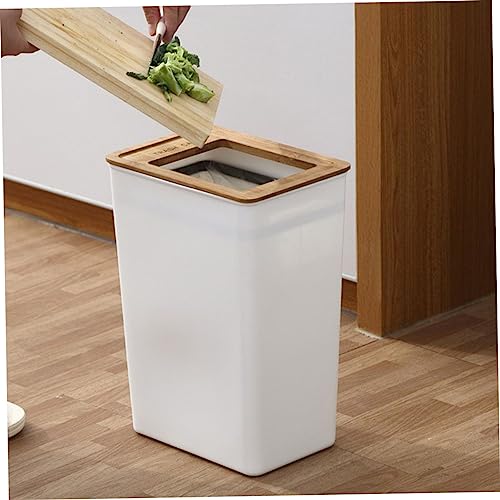 Cabilock Cubo de Basura con Tapa de Bambú para Cocina miniatura 2