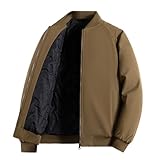 veste homme hiver blouson UHouse Veste Homme Coton Blouson Respirant Blousons Automne Bombers Sport Vetement Décontracté Vêtements Pour Hommes Portables Bomber Mi Saison Hiver Vestes Café 4XL