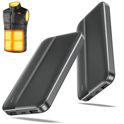 SNZ Banco de energía de 10000 mAh para chaleco térmico y ropa calefactable, certificado UL2056, compatible con chaqueta calefactable, pantalones, ropa interior, chaleco para mujer/hombre, batería