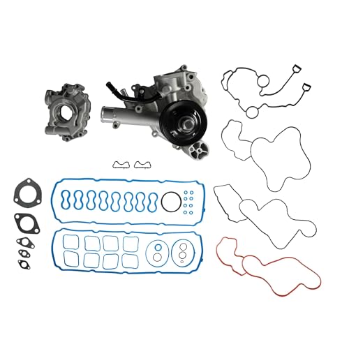 Image of KAX 5.7 HEMI MDS Lifters Kit Timing Chain Kit Camshaft Kit Oil Water Pump Head Gasket for Ram 1500 2011-2019, Dodge Ram 1500 2009-2010, for Chrysler Aspen Durango 2009 5.7L, OE# 53022263AF 53021726AE