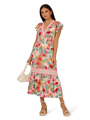 Image of Adrianna Papell Printed Midi Dress