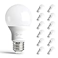 dalattin 12 Pack A19 LED Bulbs,9W Equivalent 60 Watts,E26 Base,5000K Daylight White,800 LM, Non-Dimmable, Efficient Energy Saving Lights for Living Room,Office,80+ CRI,120V, UL Listed