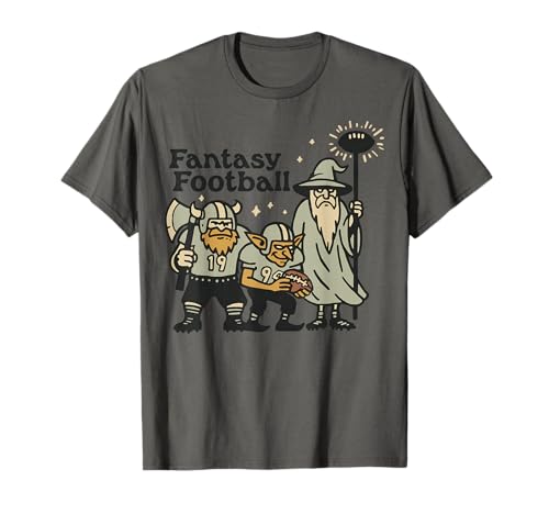 Funny Wizard Goblin Fantasy Football Player Literal Dad Joke T-Shirt