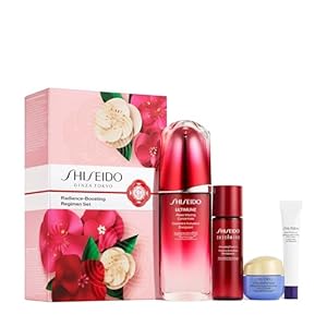 Shiseido Radiance-Boosting Regimen Set – Includes Ultimune Power Infusing Concentrate (75mL), Eudermine Activating Essence (30mL), Vital Perfection Advanced Cream (15mL) & Eye Cream (5mL) – $229 Value
