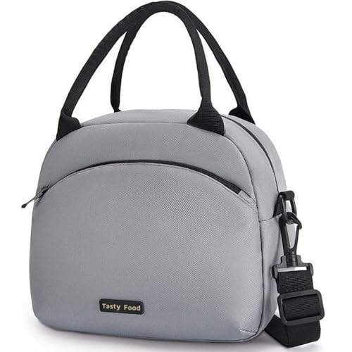 Lancheira para mulheres e homens, isolada de grande capacidade, bolsa de almoço reutilizável portátil com alça de ombro ajustável para trabalho