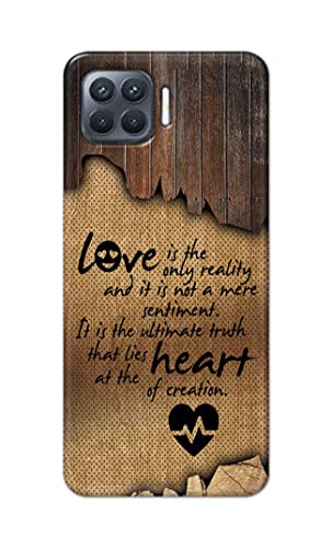 Image of PRINTFIDAA Love is The Only Reality and It is Not Mere Sentiment Printed Designer Hard Case for Oppo F17 Pro Back Cover -(e) RPM1010