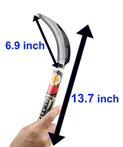 hounenkihan Steel Grass Japanese Gardening Sickle HT-0802 - Thumbnail 3