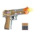 ANJ Kids Toys - Pretend Play Toy Gun for Boys | Toy Pistol Gun with Flashing Lights and Sound | Detailed Craft with Rapid Firing and Vibrating (Age 3+, Batteries Included) (Golden Pistol)