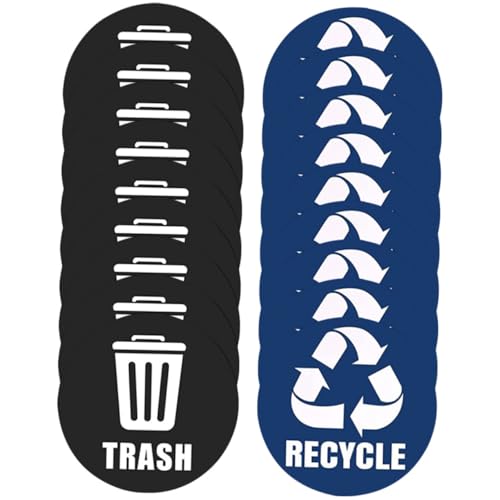 EXAOMBLE ゴミ箱用類ステッカー 防水自己粘着プ 入り ゴミ別促進 明るい色で見やすい リサイクル対応 家 屋外用