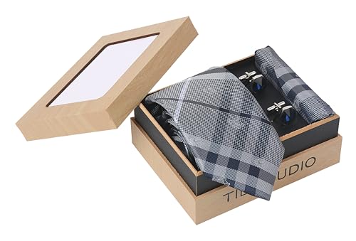 Image of TIE STUDIO Men's Necktie Pocket Square & Cufflinks